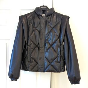 Pleather jacket and vest combo